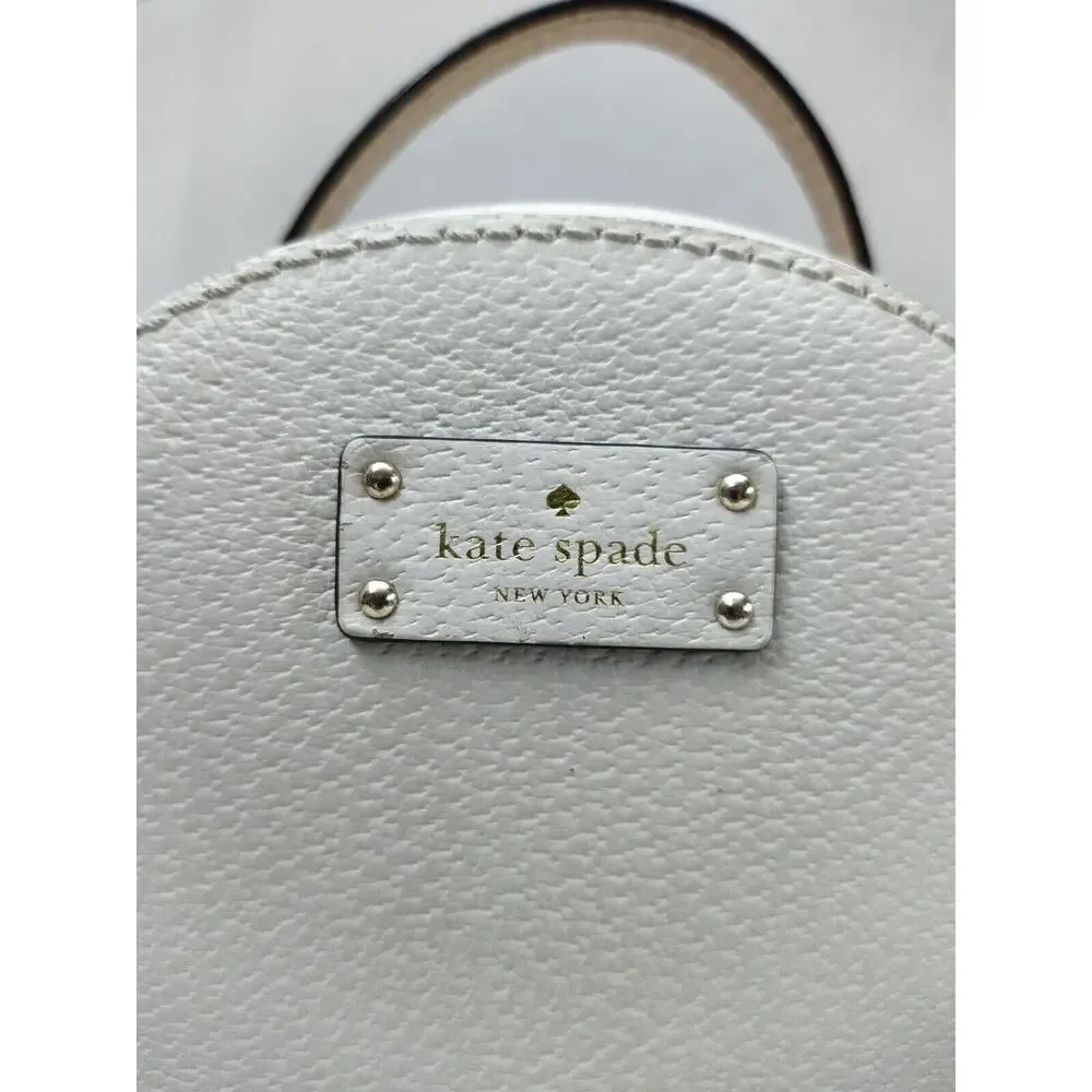 Kate Spade Grove Street Sammi Ivory Leather Zipper Pocket Backpack - MSRP $299